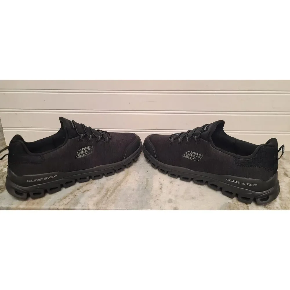 Skechers Slip On Glide-Step Air-Cool Memory Foam Black Shoes Size 8.5 SN 233013